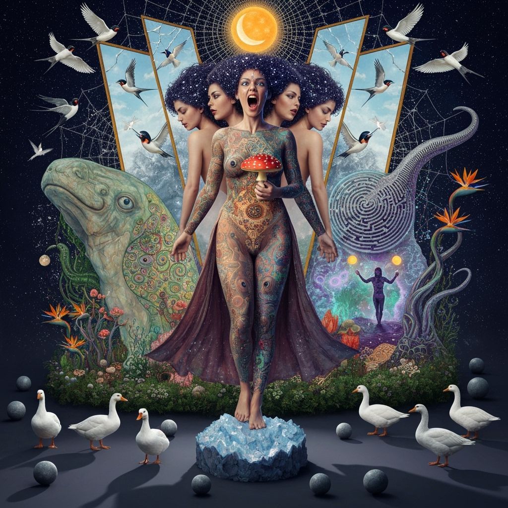 Primal Scream Twins Shattering Mirrors in Cosmic Surrealism