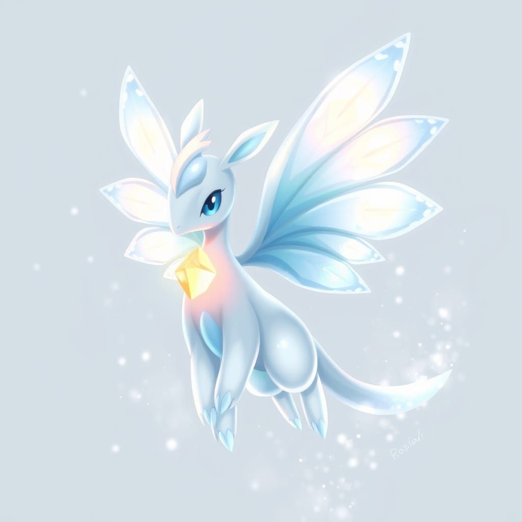 Gentle Ice Pokémon with Fan Blade Wings