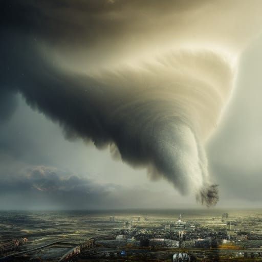Epic Tornado Digital Matte Painting
