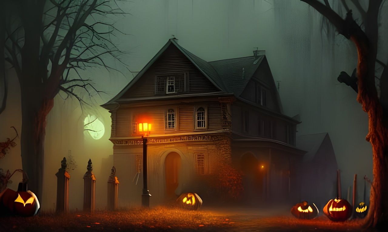 Halloween Creepytown in Grim Fantasy Style