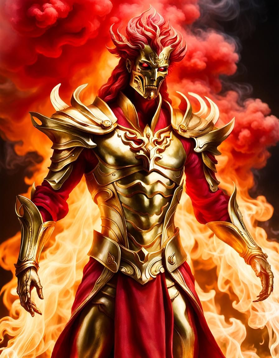 Fire demon in Gold Raiment