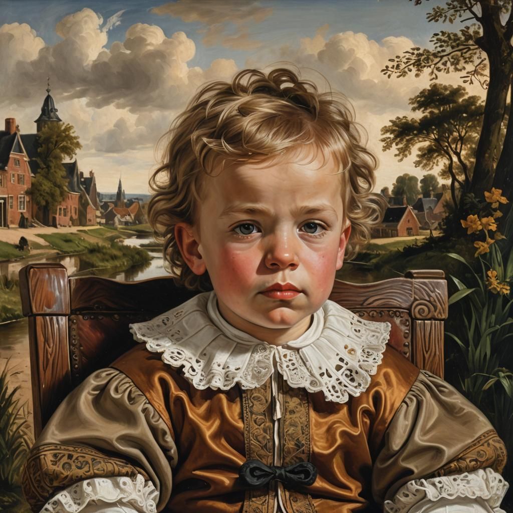 Dutch Golden Age Portrait of Young Boy