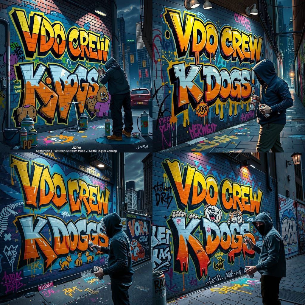 Graffiti Artist JORA Creates Vibrant VDO Crew Mural