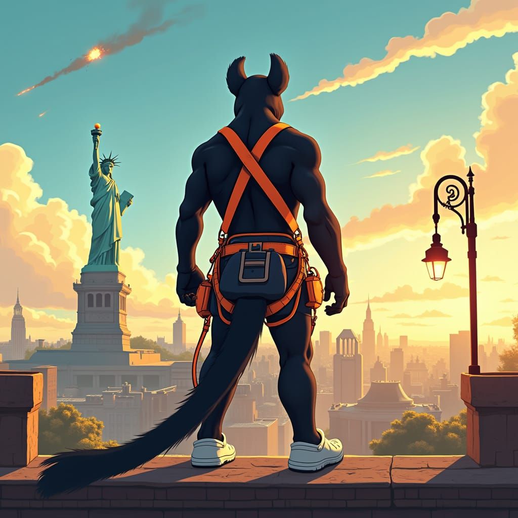 Toothless as Heroic Adventurer in Graphic Novel Style