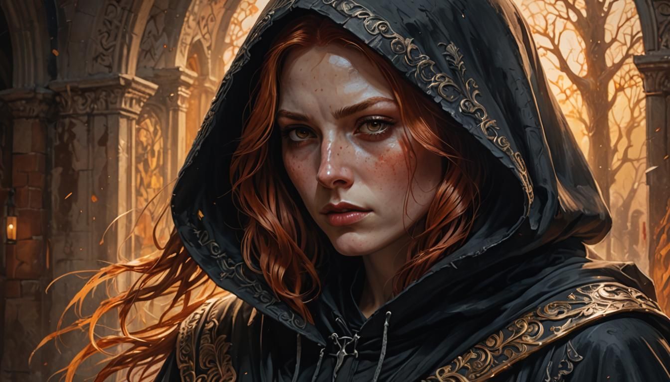 The red-haired sorceress sees you!