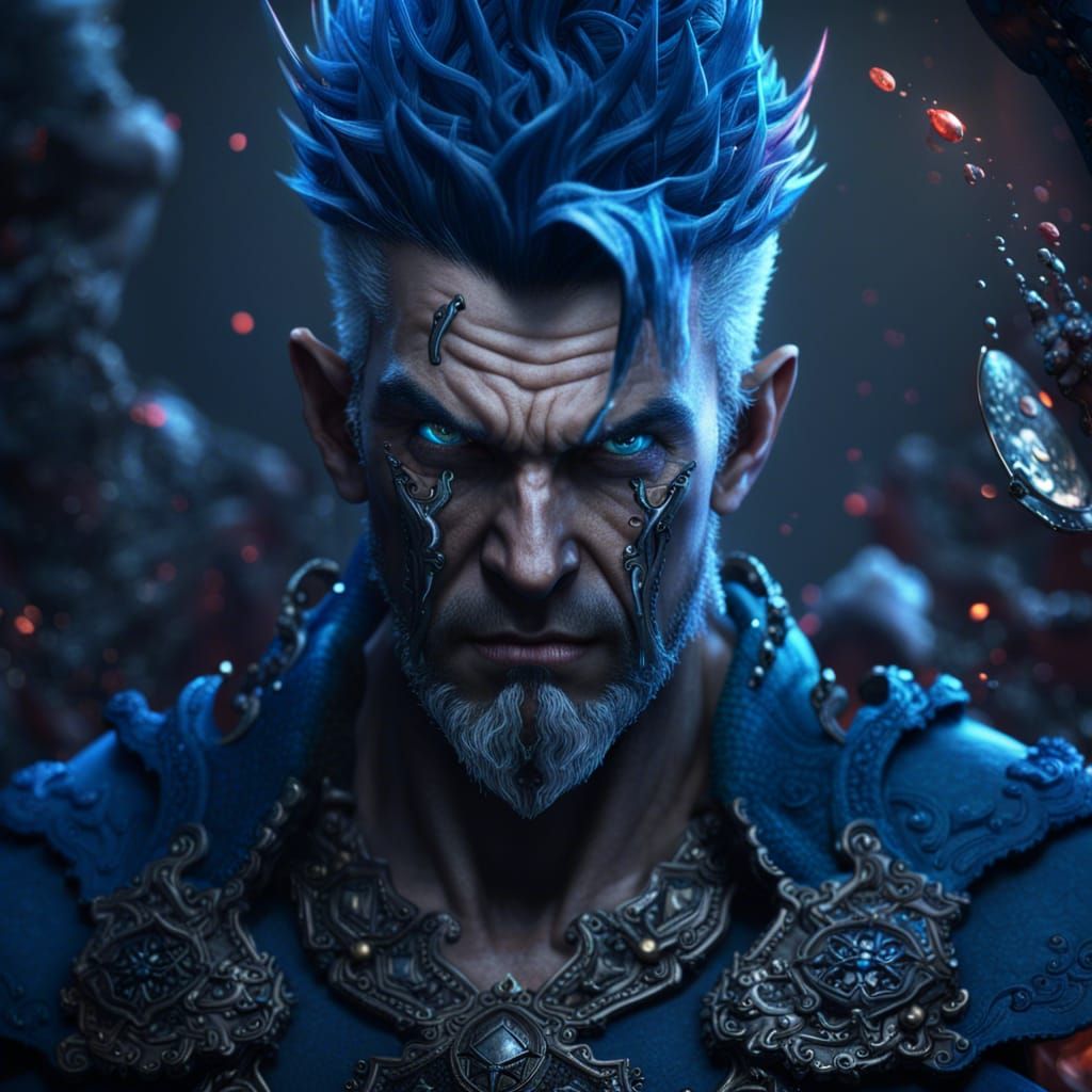 Angry Man with Salt and Pepper Hair and Blue Eyes Casting Ma...