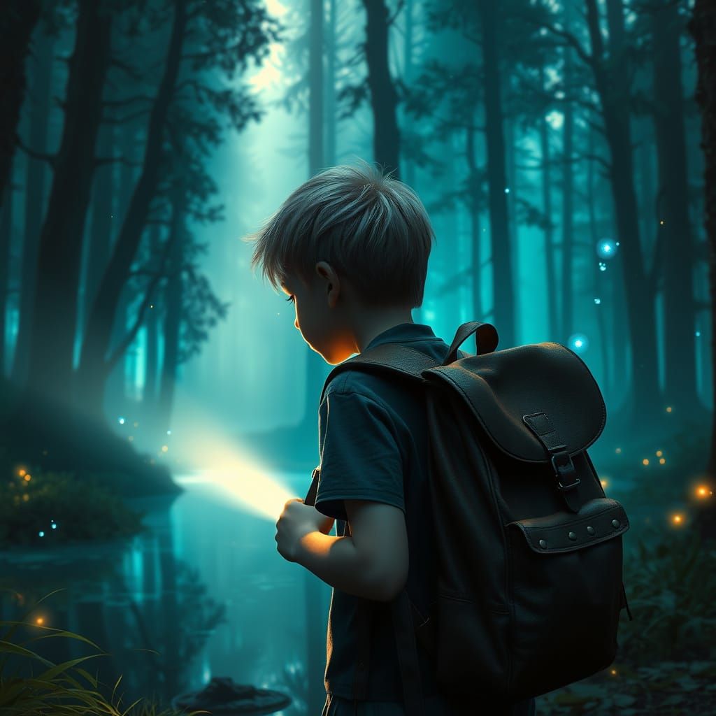 Ethereal Forest Encounter in Pastel Hues