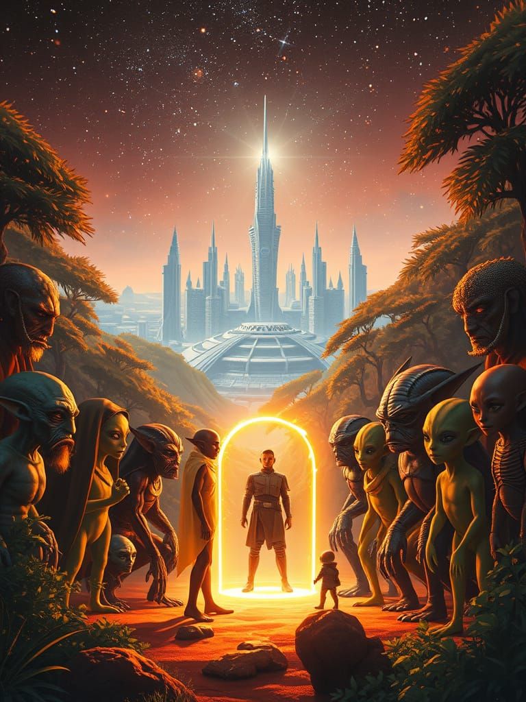 Cosmic Gathering of Star Wars Aliens in Vibrant Forest Moon ...