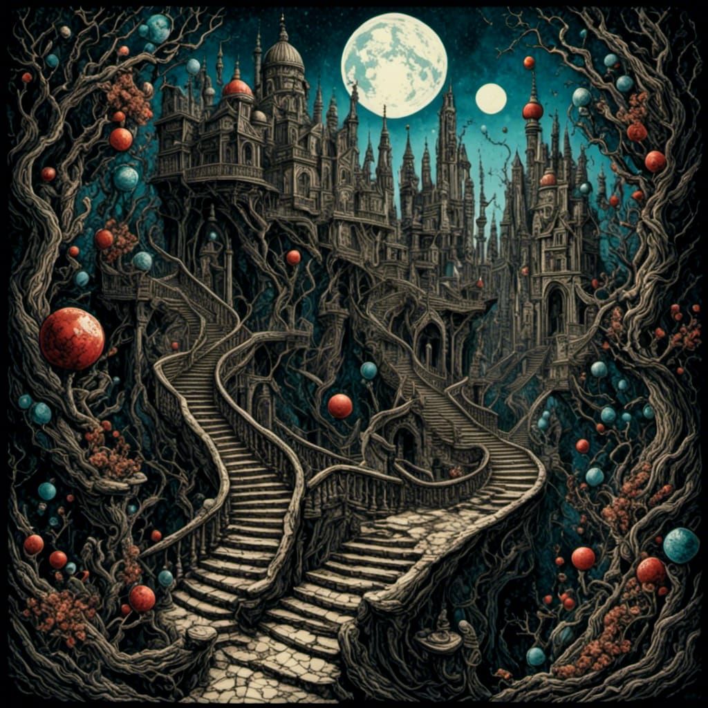 Tessellated Surrealism with Organic Textures