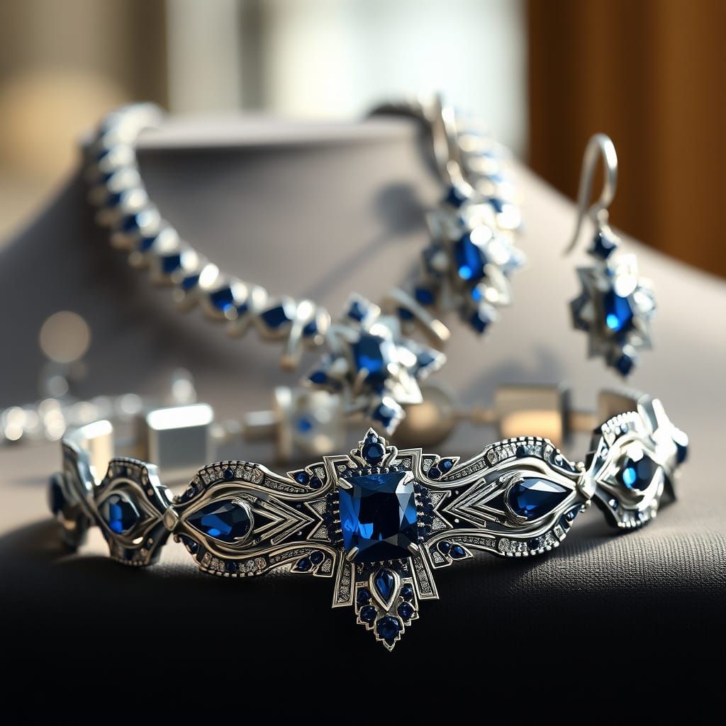 Luxurious Art Deco 1930s-Inspired Jewellery Suite