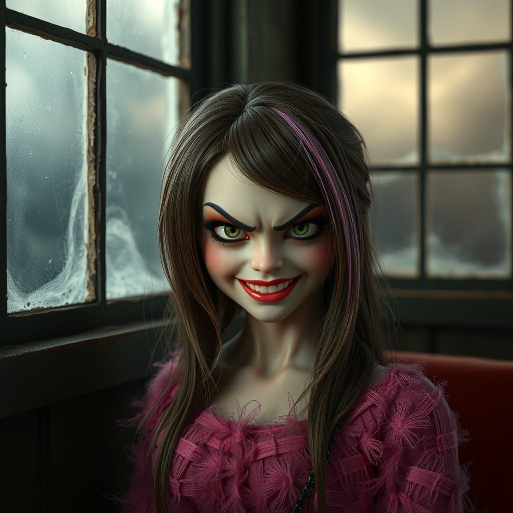 Hyperrealistic Photo of an Angry Woman