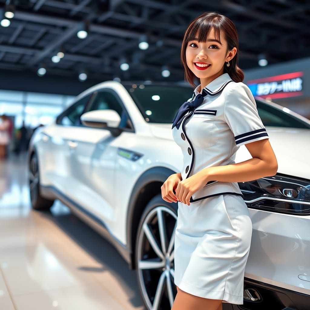 Vibrant Convention Model in Modern Showroom