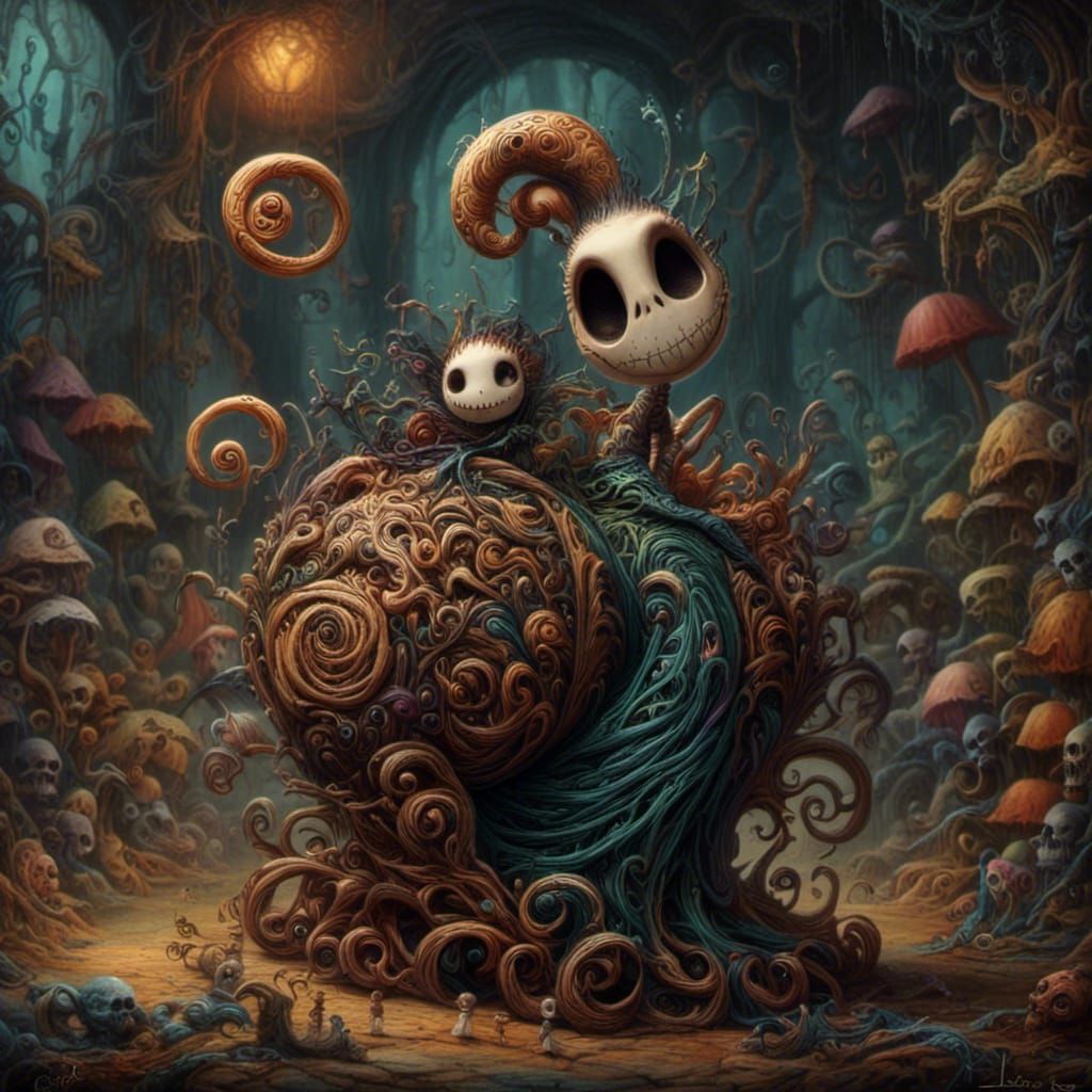 Whimsical Snail Character Design with LoRA