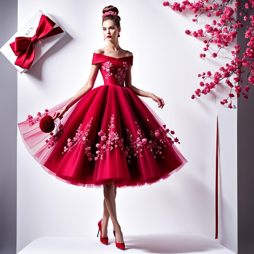 Robe d'après -midi haute couture Printemps/ Eté 1958 , intit...