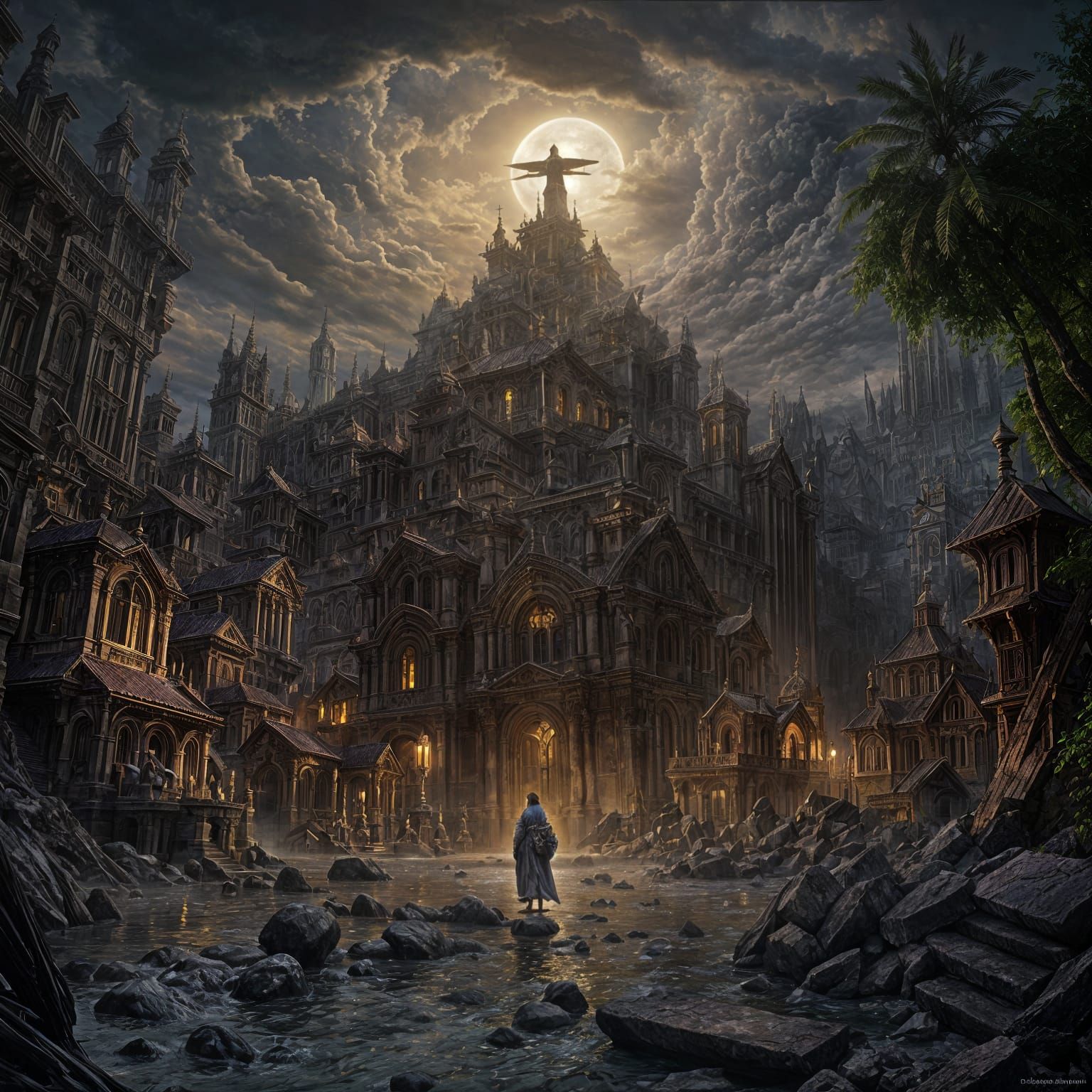 Risen Jesus Reincarnated: Dark Fantasy Concept Art