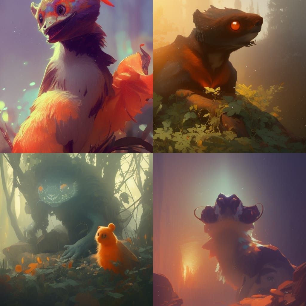 Cute Animals Concept Art in 8K Resolution