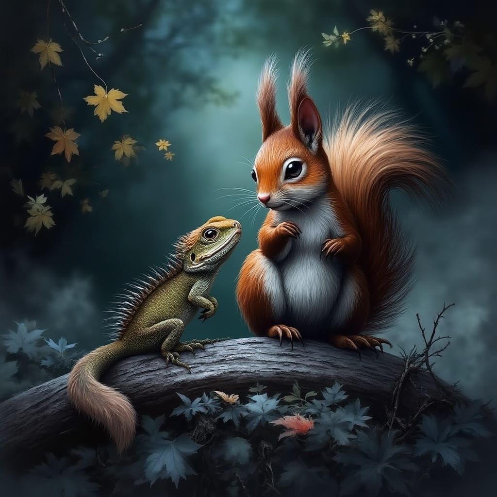 Whimsical Autumn Friends Unite in a Dark Masterpiece