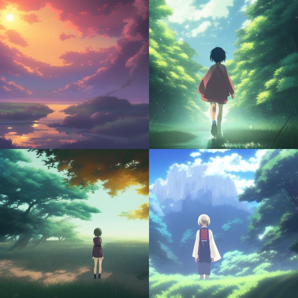 Anime Key Visual Inspired by Studio Ghibli
