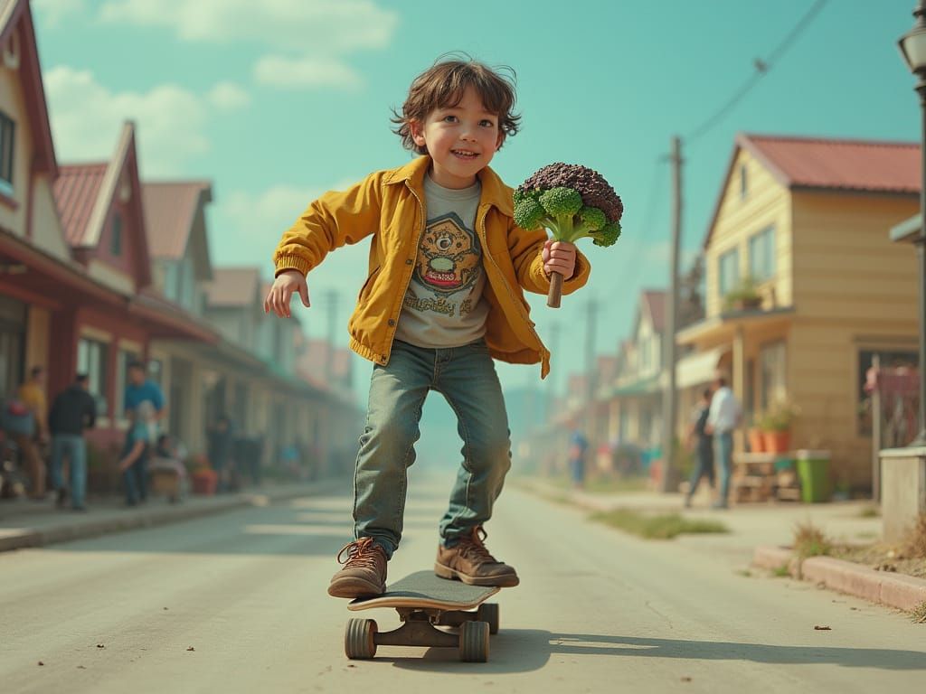 New TikTok trend -- chocolate-coated frozen broccoli on stick