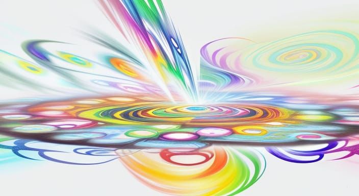 Kaleidoscopic Garden Vortex in Vibrant Psychedelic Style