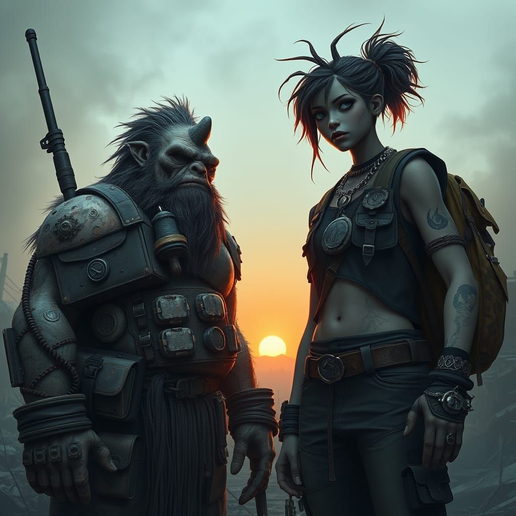 Hulking Junkyard Troll and His Mute Scavenger Soulmate
