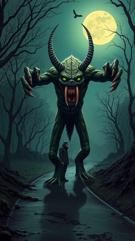 Moonlit Abomination Stands on the Track