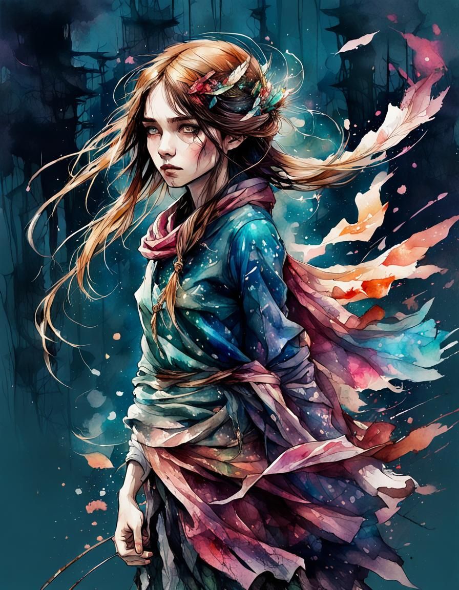 Epic Stylized Watercolor Illustration