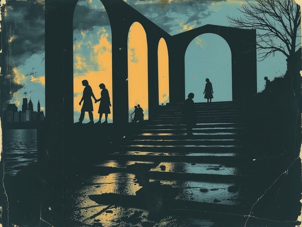 Surreal Stairway to Nowhere in Parrish Style