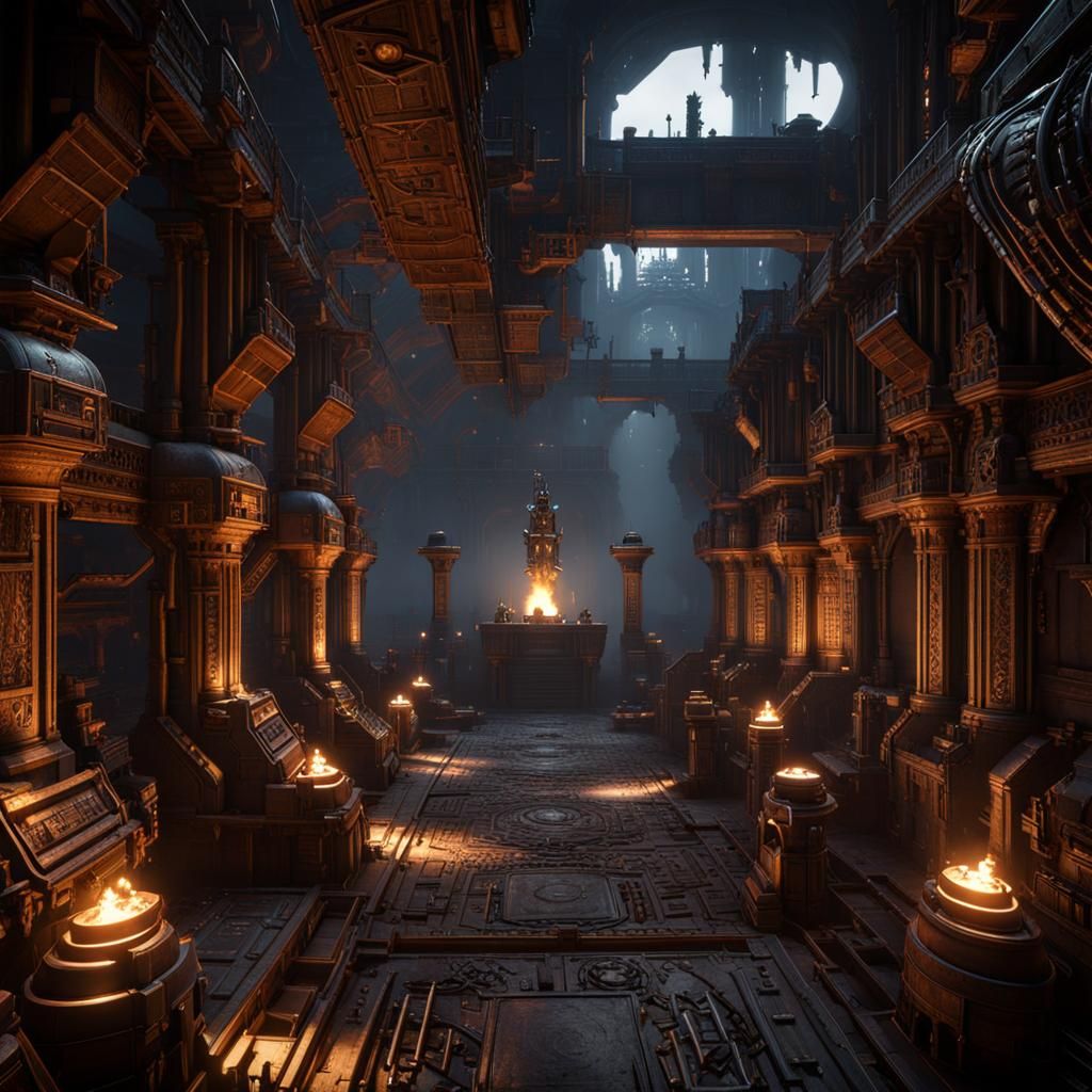 Warhammer 40k Maze in 3D Cinematic Style