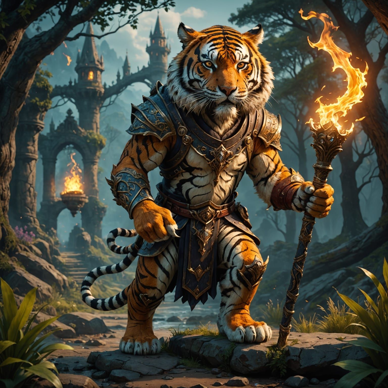 Tiger Illuminates a Dark, Fantastical Realm