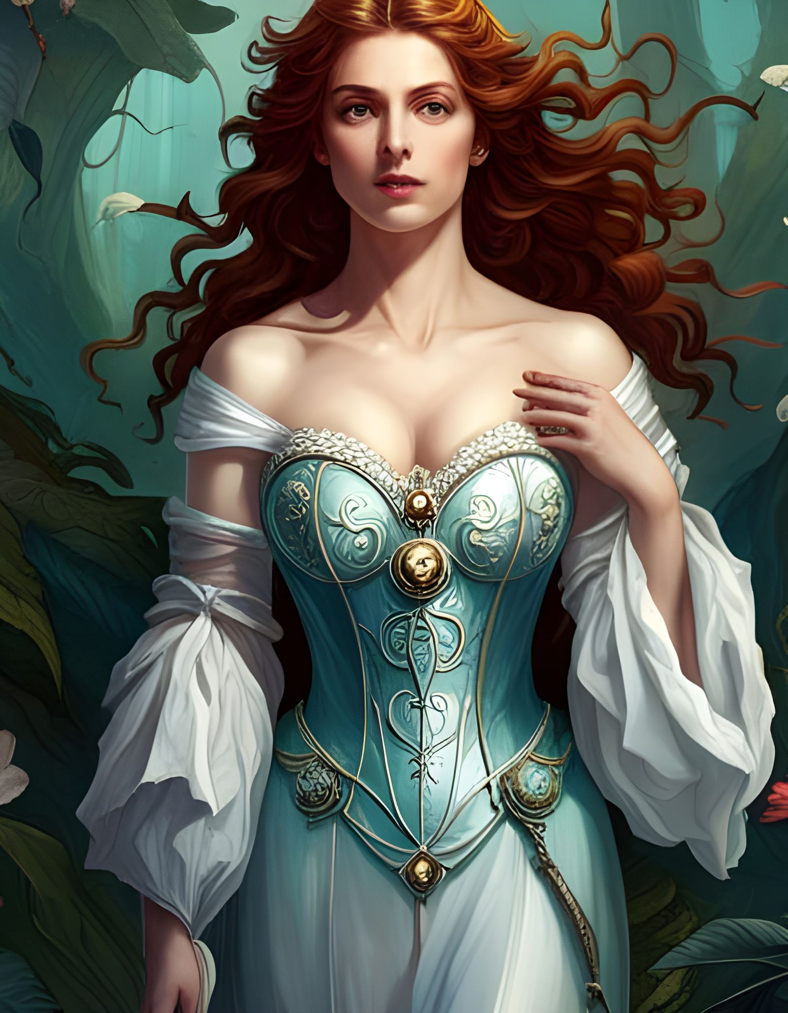 Intricate Portrait of Woman with Questions