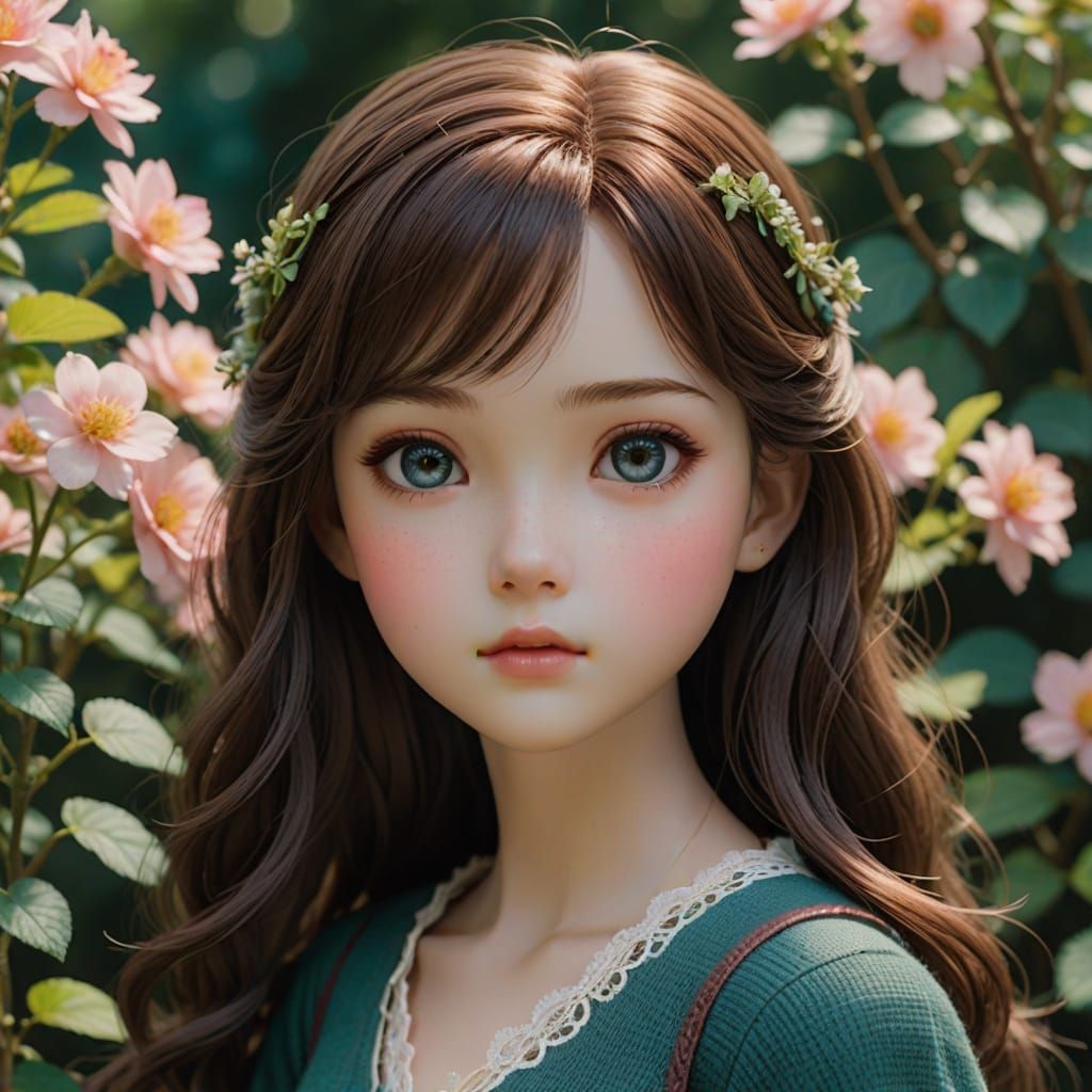 Mini Blythe Doll in Anime-Inspired Portrait with Soft Focus