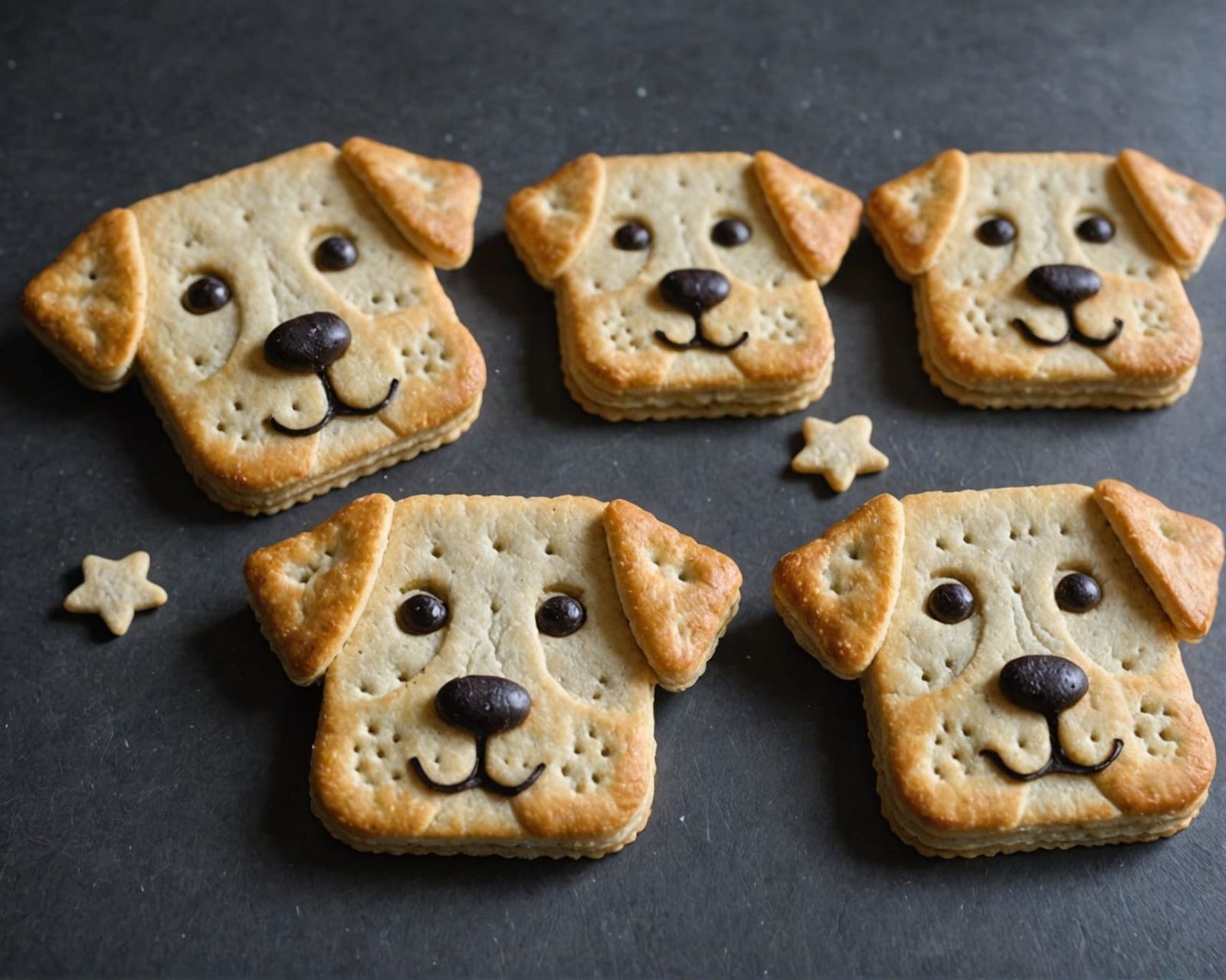 Dog Face Shaped Crackers Created by AI