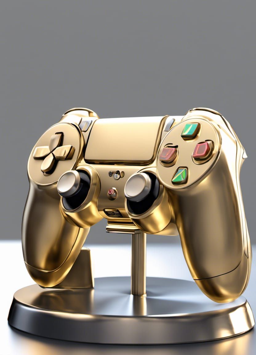 Gold Play Station controller trophy