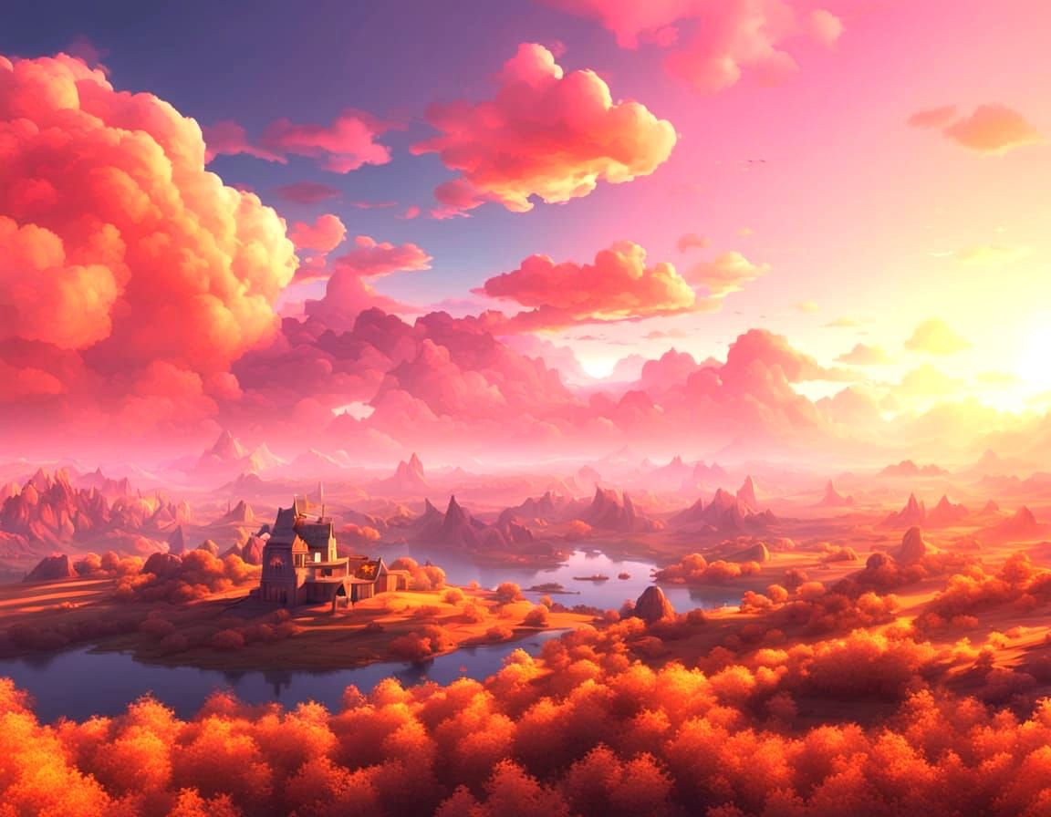 Clouds and Sunset Create a Wonderland