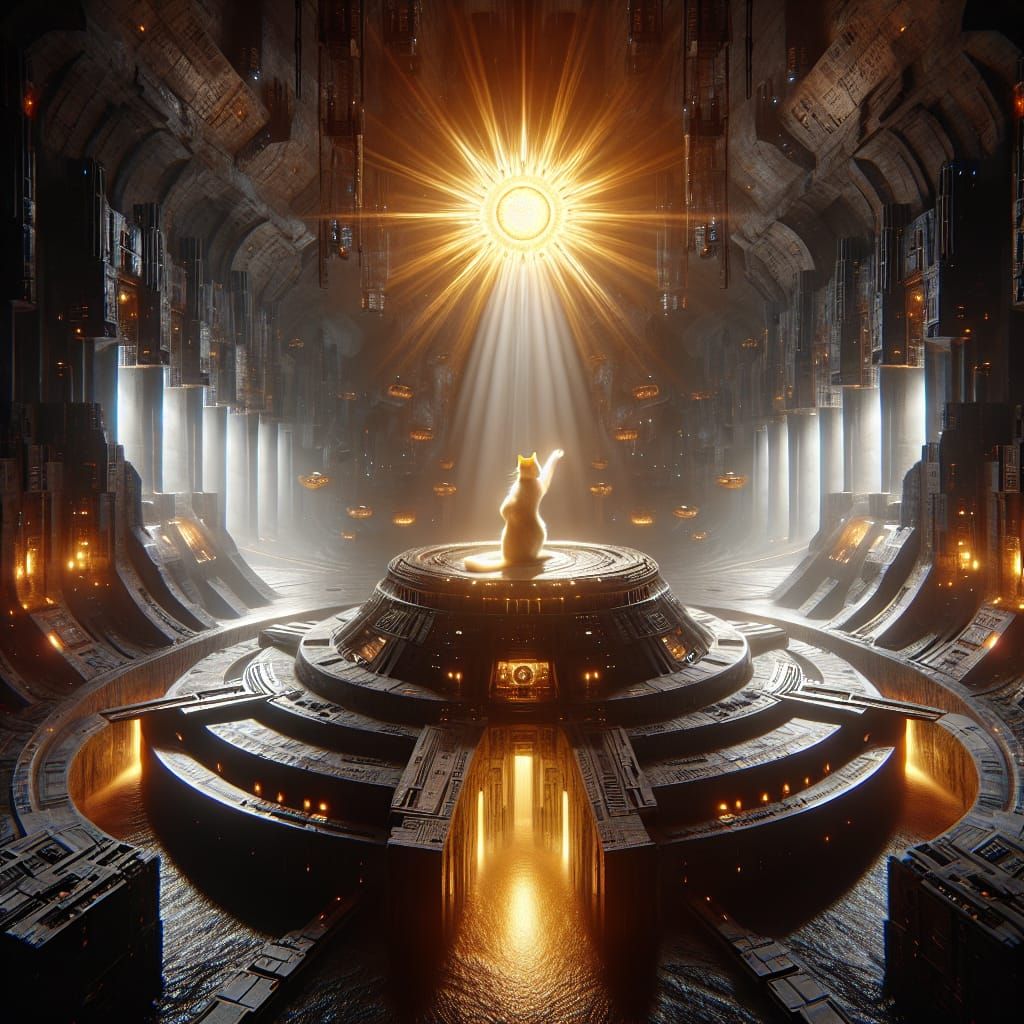 Sci-Fi Fortress: Cat Royalty of the Sun