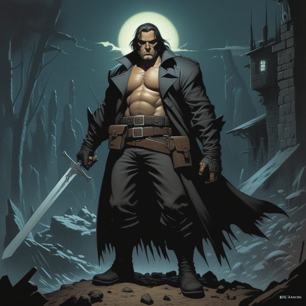 Grimdark Artwork in Dark Fantasy Style