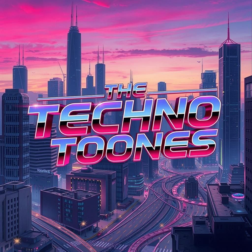 Retro-Futuristic Cityscape with The Techno Tones