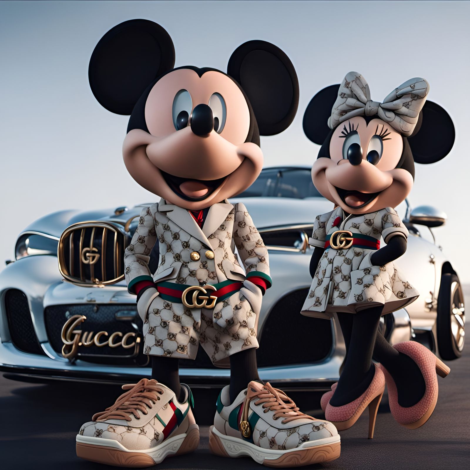 Mickey e Minnie firmati gucci