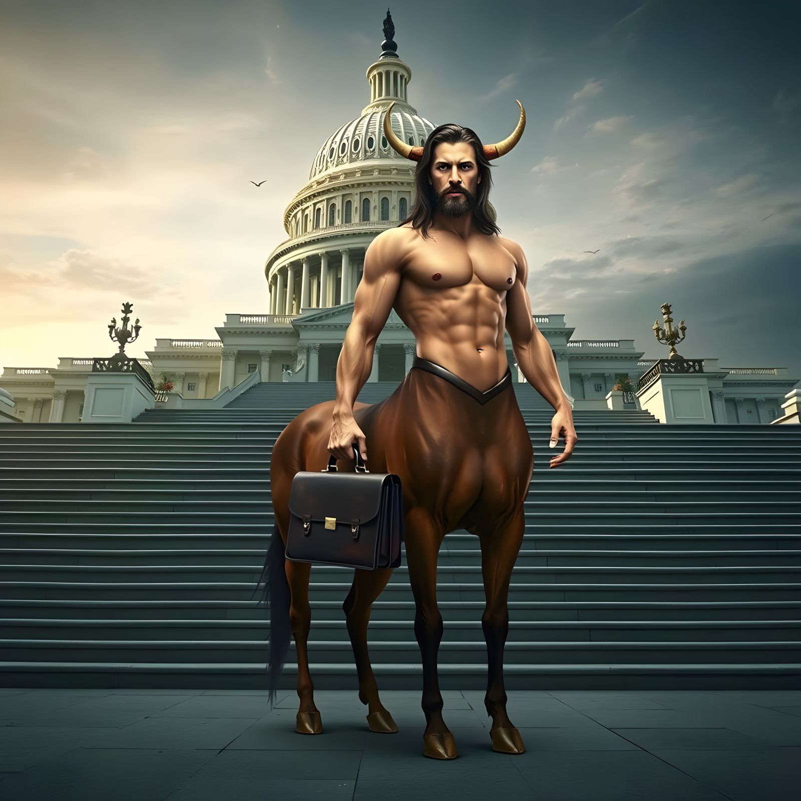 A US Centaur on his way to the office