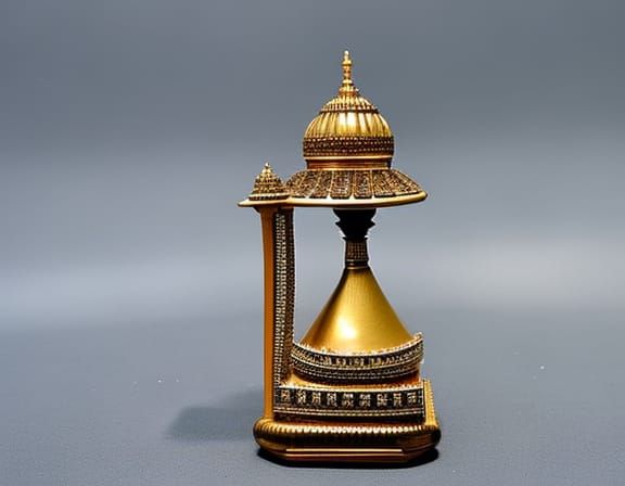 Miniature Ivory City in Decanter with Animals