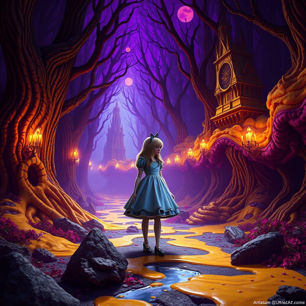 Alice in Dark Fantasy Gothic Wonderland