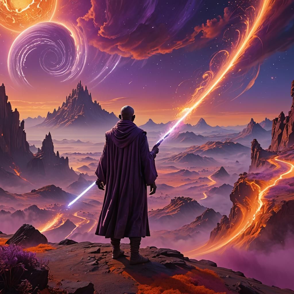 Baby Windu on Mystical Planet in Fantasy Concept Art