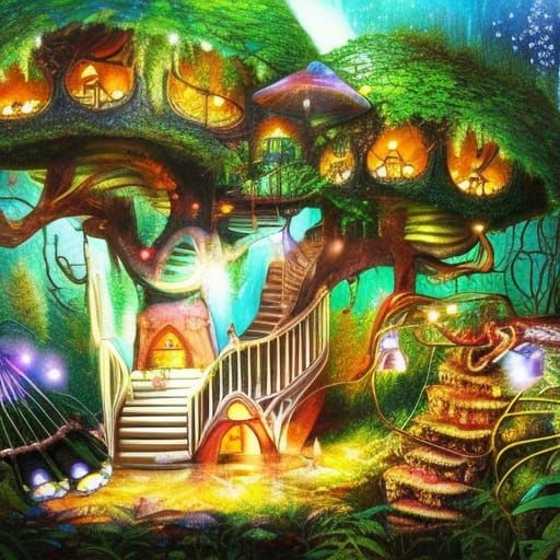 Whimsical Fairy Party in Woodland Treehouse