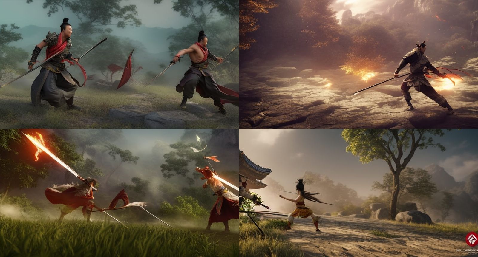 Wuxia Warrior Cultivating: 3D Game Cinematic Render