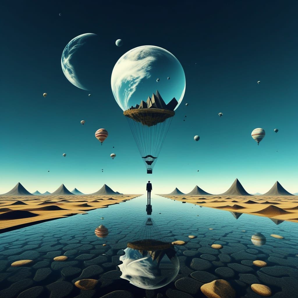 Surreal Distorted Reality Landscape