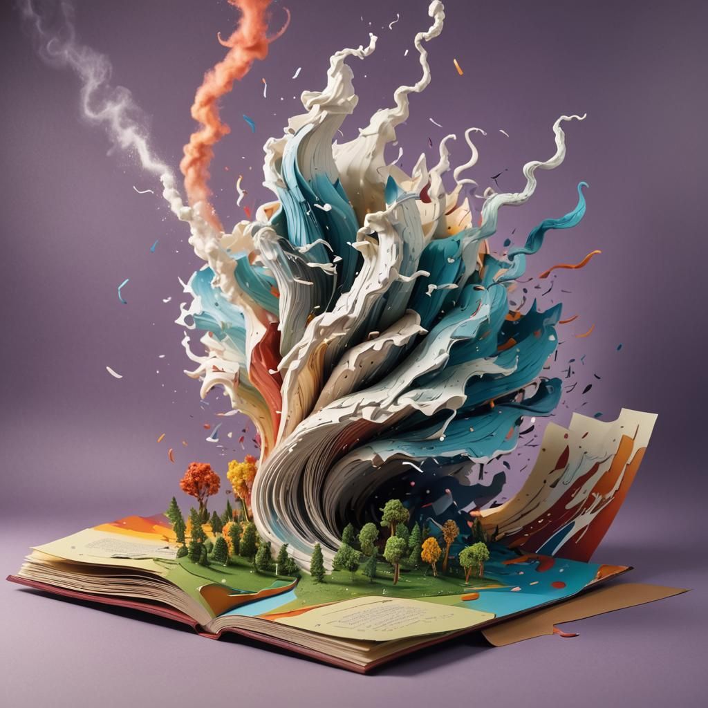 pop up book from the page an increble twistwer tornado come ...
