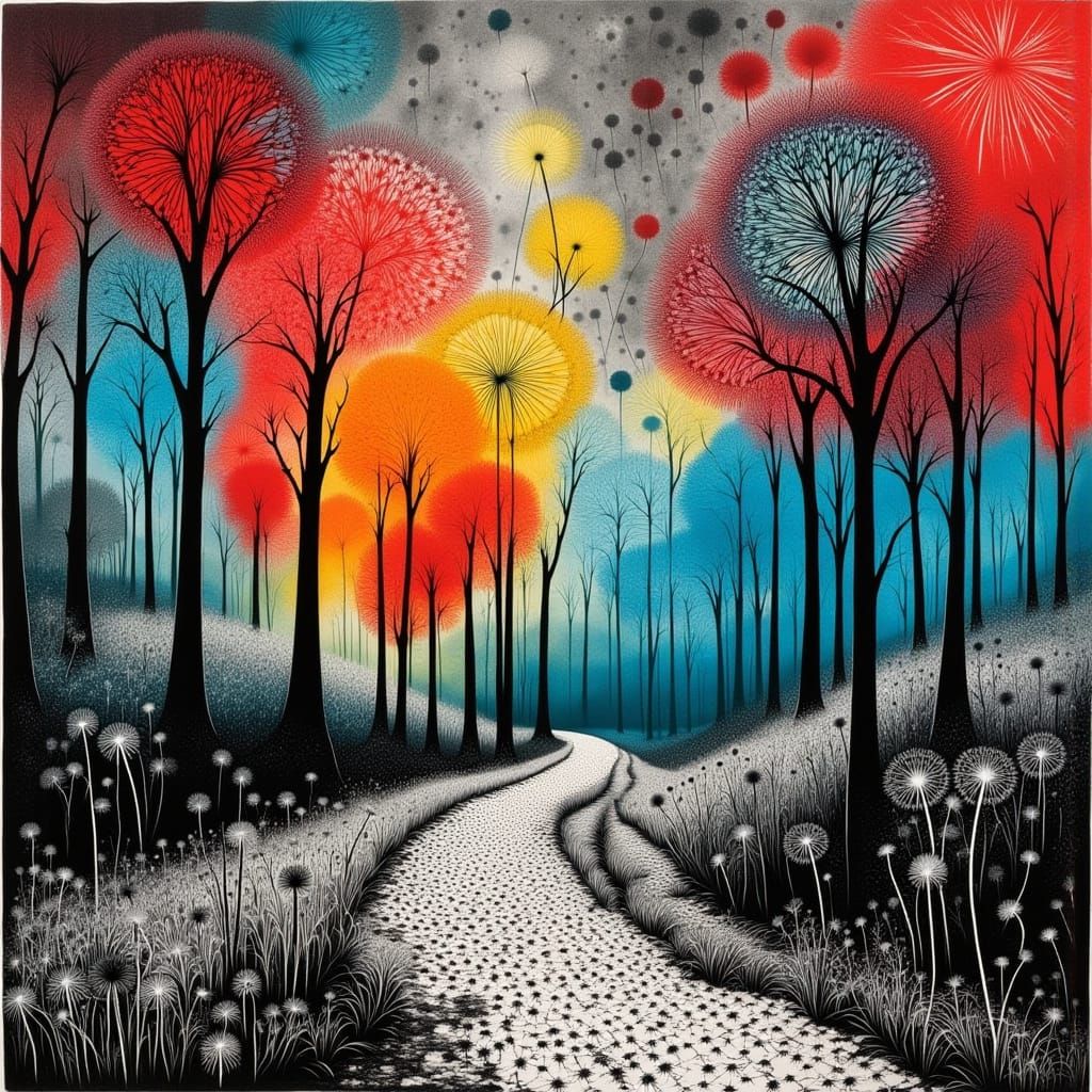 Mystical Puzzle Pieces in Dreamlike Surrealism