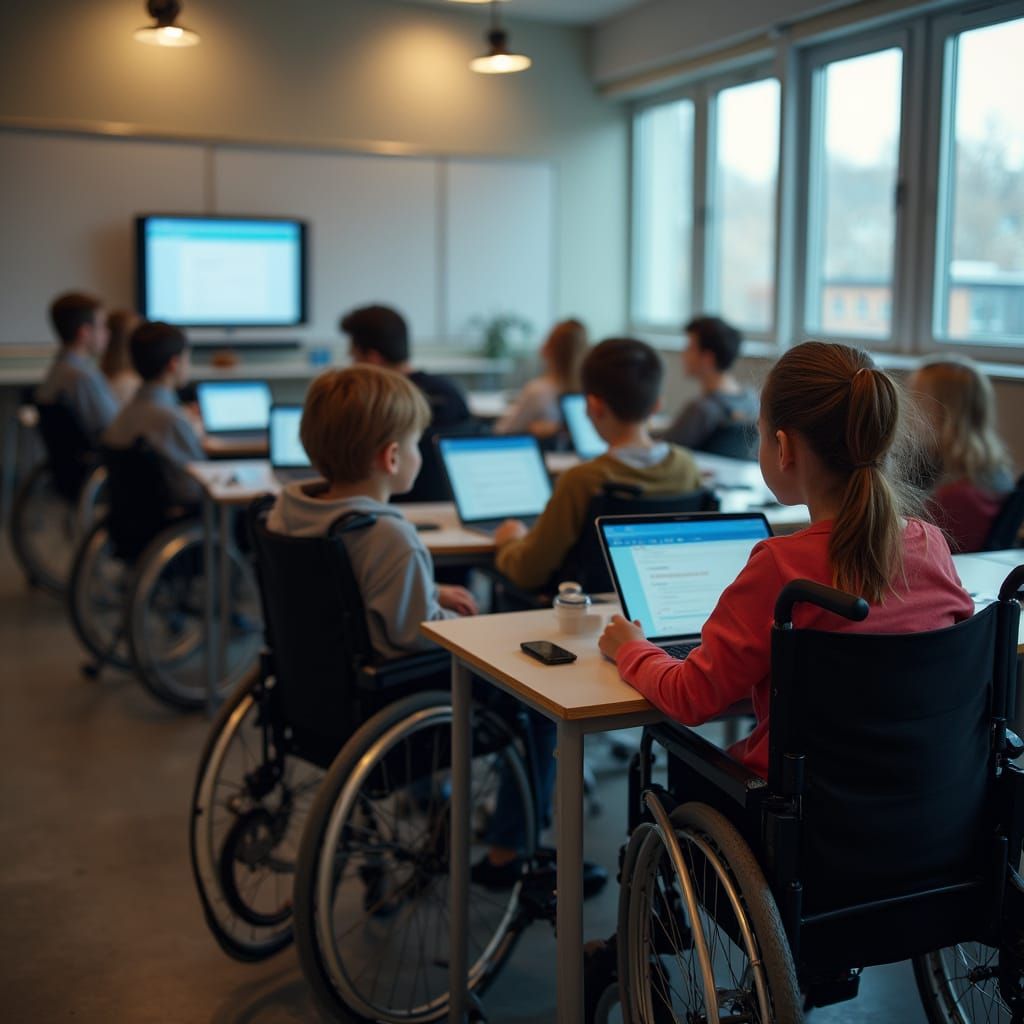 Kids in Wheelchairs: Digital Learning in Modern Classroom