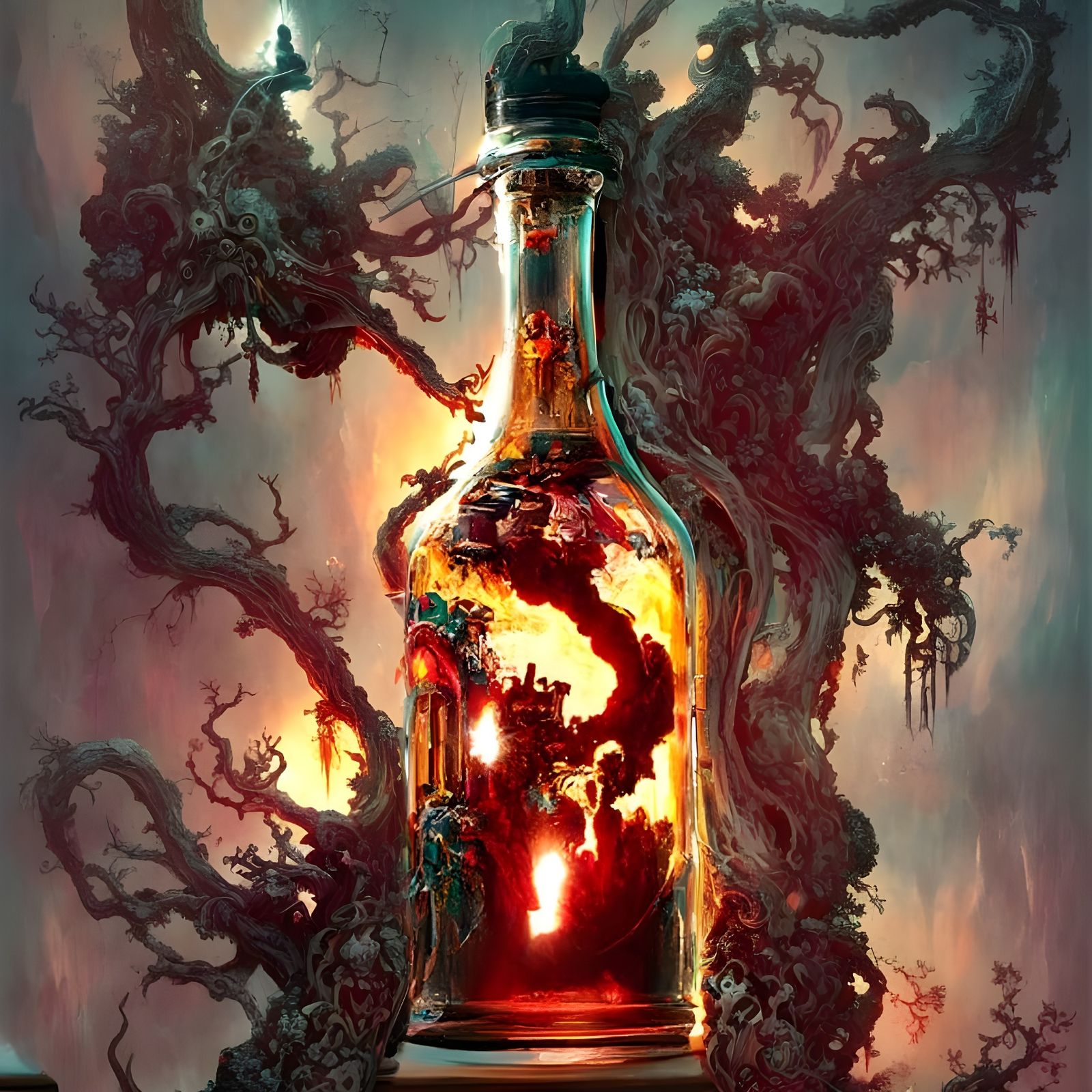 Surreal Souls in the Void: Ornate 8K Render